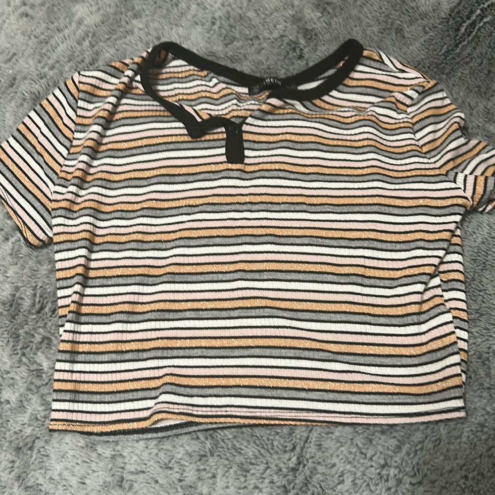 Striped crop top.